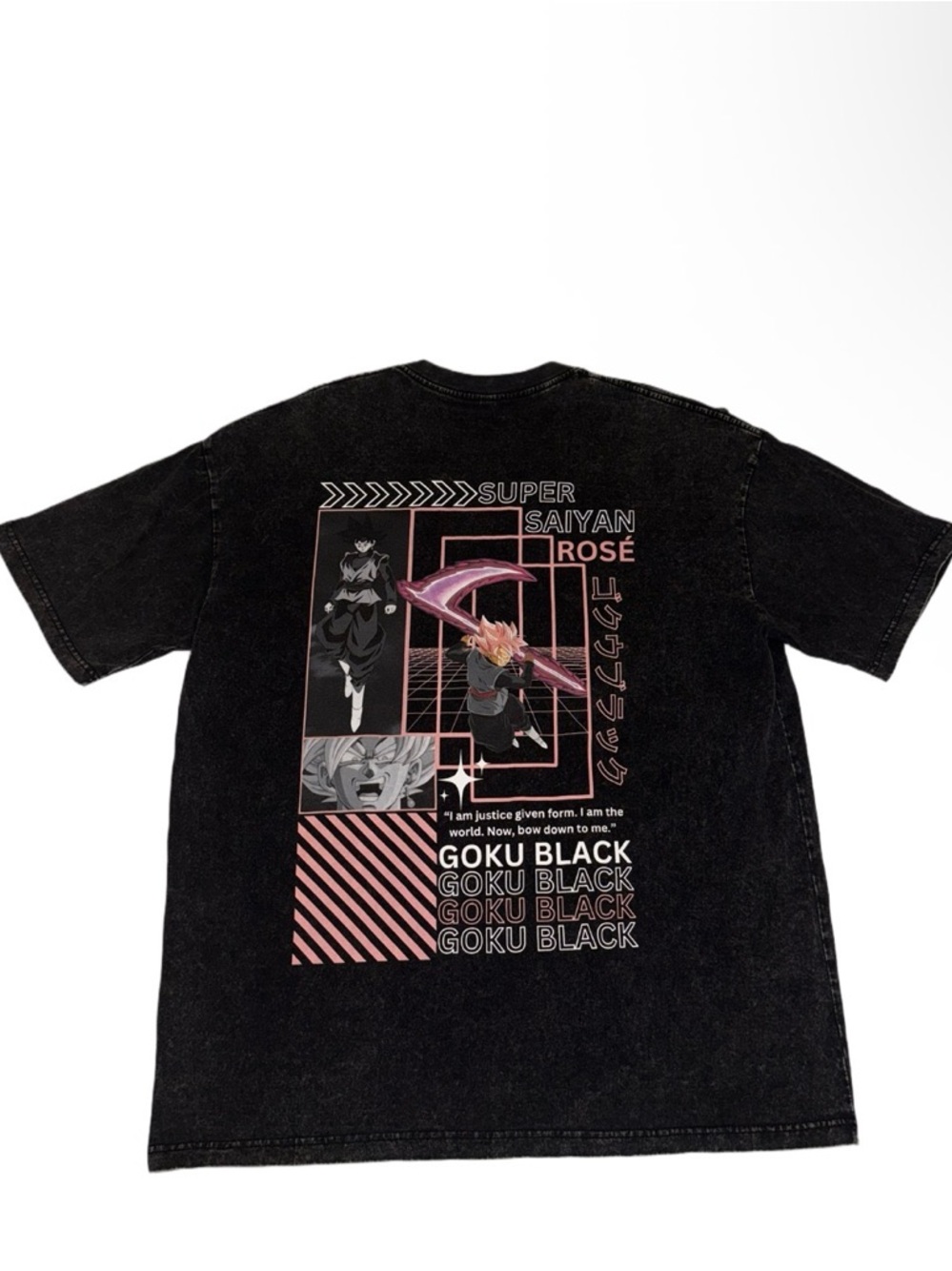 Tengu Athletics Goku Black Anime Oversized Shirt XL Vintage Wash Graphic Tee